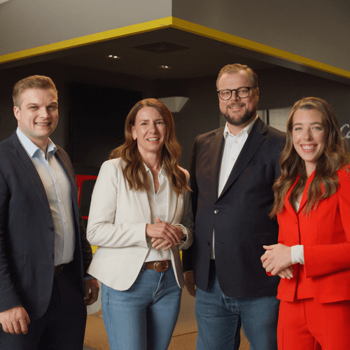Bild mit Franchisenehmern